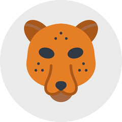Leopard Face icon vector illustration