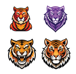 A captivating illustration of a white tiger head set against a soft monochromatic background. The artwork showcases intricate details of the tiger's face, highlighted by flowing watercolor 