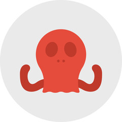 Octopus Face icon vector illustration