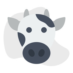 Naklejka premium Cow Face icon vector illustration