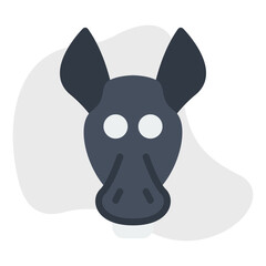 Donkey Face icon vector illustration