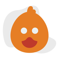 Duck Face icon vector illustration