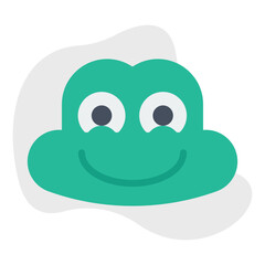Frog Face icon vector illustration