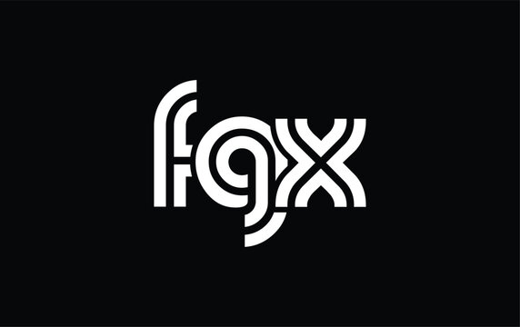 FGX Creative Unique Modern Letter Logo Design. Stylized logo featuring a unique letter design, presenting abstract minimalist aesthetics and modern appeal.