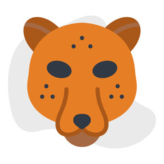 Leopard Face icon vector illustration