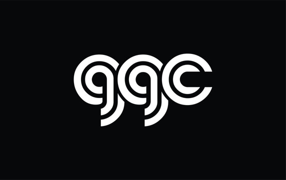 GGC Creative Unique Modern Letter Logo Design. Stylized logo featuring a unique letter design, presenting abstract minimalist aesthetics and modern appeal.