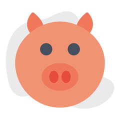 Pig Face icon vector illustration