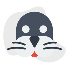 Sea Lion Face icon vector illustration
