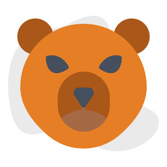 Bear Face icon vector illustration