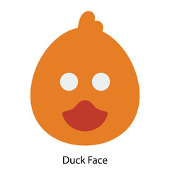 Duck Face icon vector illustration