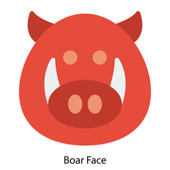 Boar Face icon vector illustration