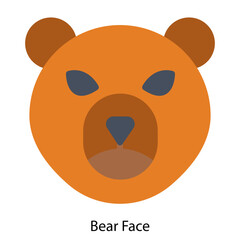 Bear Face icon vector illustration