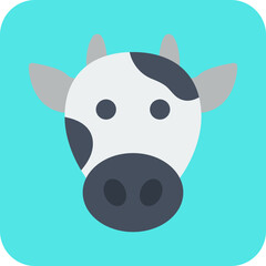 Cow Face icon vector illustration
