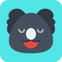 Koala Bear Face icon vector illustration