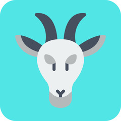 Moutain Goat Face icon vector illustration