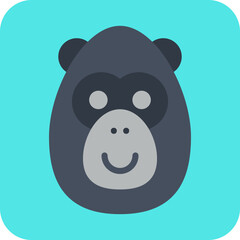 Ape Face icon vector illustration