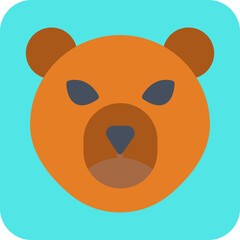 Bear Face icon vector illustration