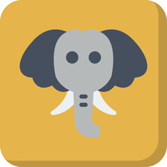 Elephant Face icon vector illustration