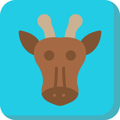 Giraffe Face icon vector illustration