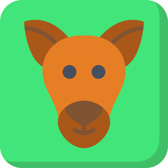 Kangaroo Face icon vector illustration