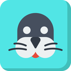 Sea Lion Face icon vector illustration