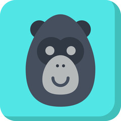 Ape Face icon vector illustration