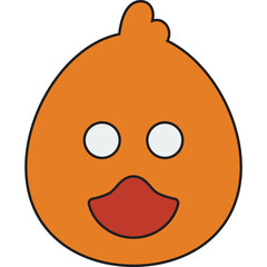 Duck Face icon vector illustration