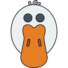 Duckling Face icon vector illustration