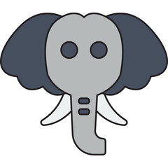 Elephant Face icon vector illustration