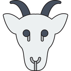 Goat Face icon vector illustration
