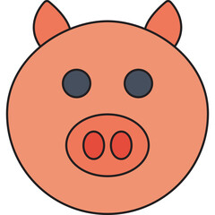 Pig Face icon vector illustration