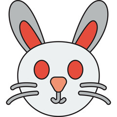 Rabbit Face icon vector illustration