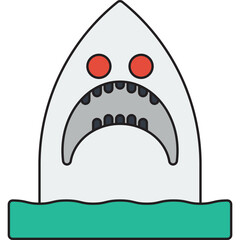 Shark Face icon vector illustration