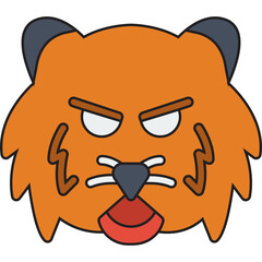 Tiger Face icon vector illustration