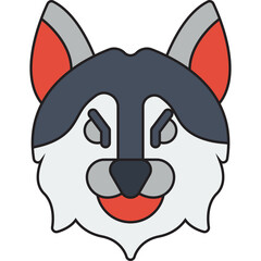 Wolf Face icon vector illustration