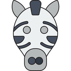 Zebra Face icon vector illustration