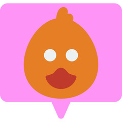 Duck Face icon vector illustration