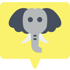 Elephant Face icon vector illustration