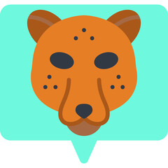 Leopard Face icon vector illustration