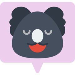 Koala Bear Face icon vector illustration
