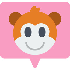 Monkey face icon vector illustration