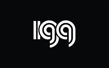 IGQ Creative Unique Modern Letter Logo Design. Stylized logo featuring a unique letter design, presenting abstract minimalist aesthetics and modern appeal.