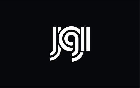 JGI Creative Unique Modern Letter Logo Design. Stylized logo featuring a unique letter design, presenting abstract minimalist aesthetics and modern appeal.