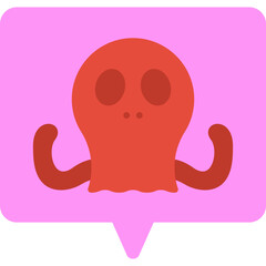 Octopus Face icon vector illustration