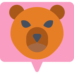 Bear Face icon vector illustration