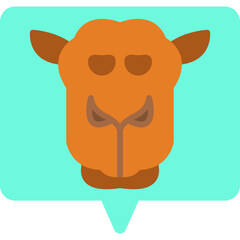 Camel Face icon vector illustration