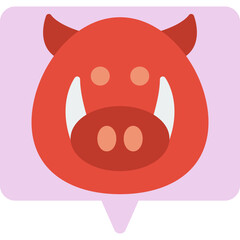 Boar Face icon vector illustration