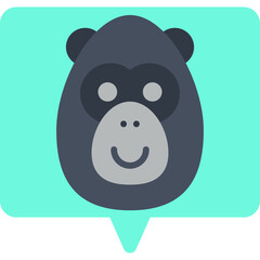 Ape Face icon vector illustration