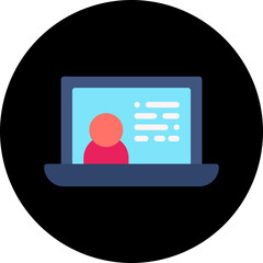 Online Lecturer icon single vector illustration