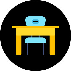 Student Desk icon single vector illustration
